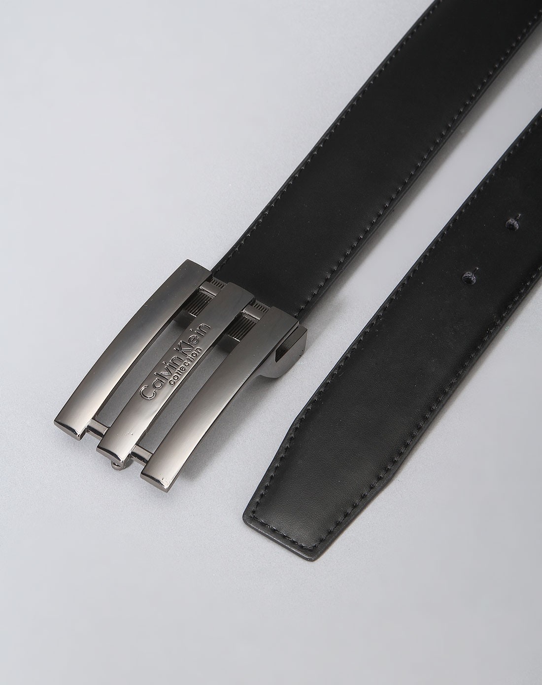 calvin klein collection 精品专场男款黑棕色皮带n02b29ick014-b/b