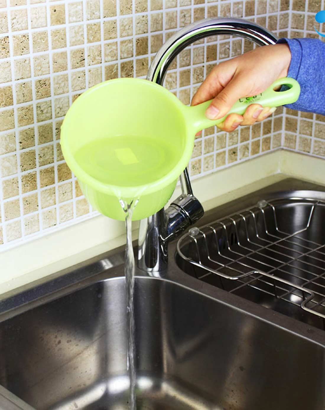 进口leaf系列浴室用舀水水勺2个装(粉色)