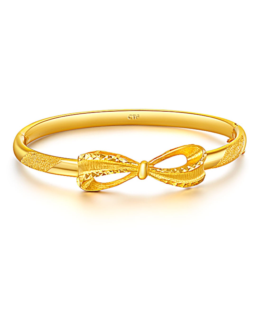 专属梦幻蝴蝶结黄金手镯(计价)