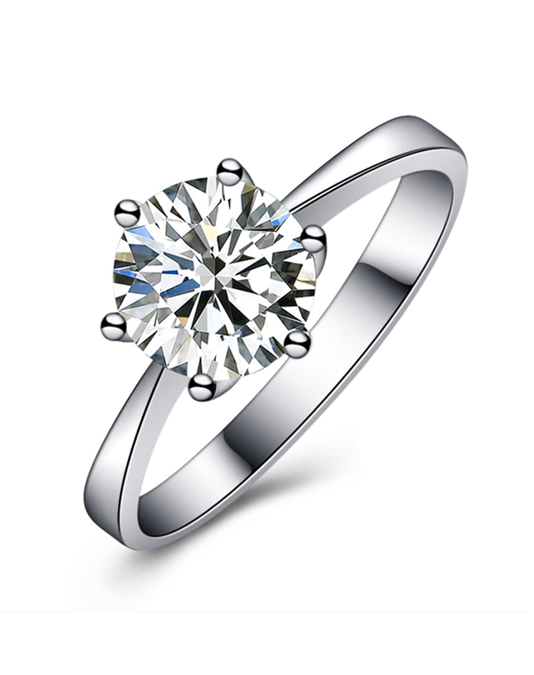 星际-18k白金51分天然钻石戒指(可免费改圈)