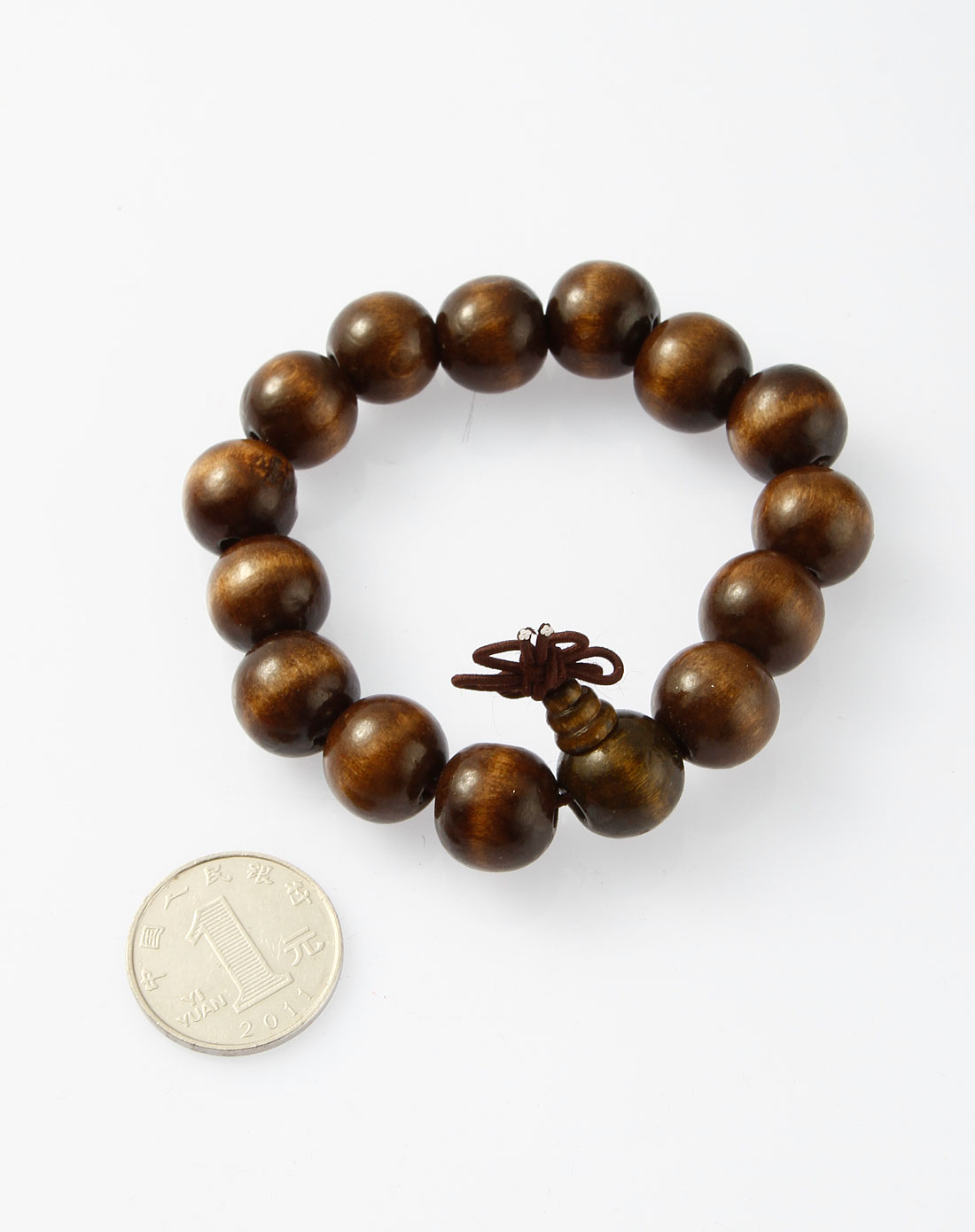 黄黑色虎眼檀木手链