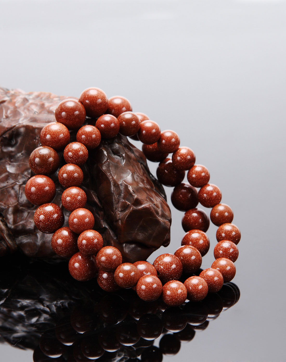 天然金砂石时尚聚财情侣手链