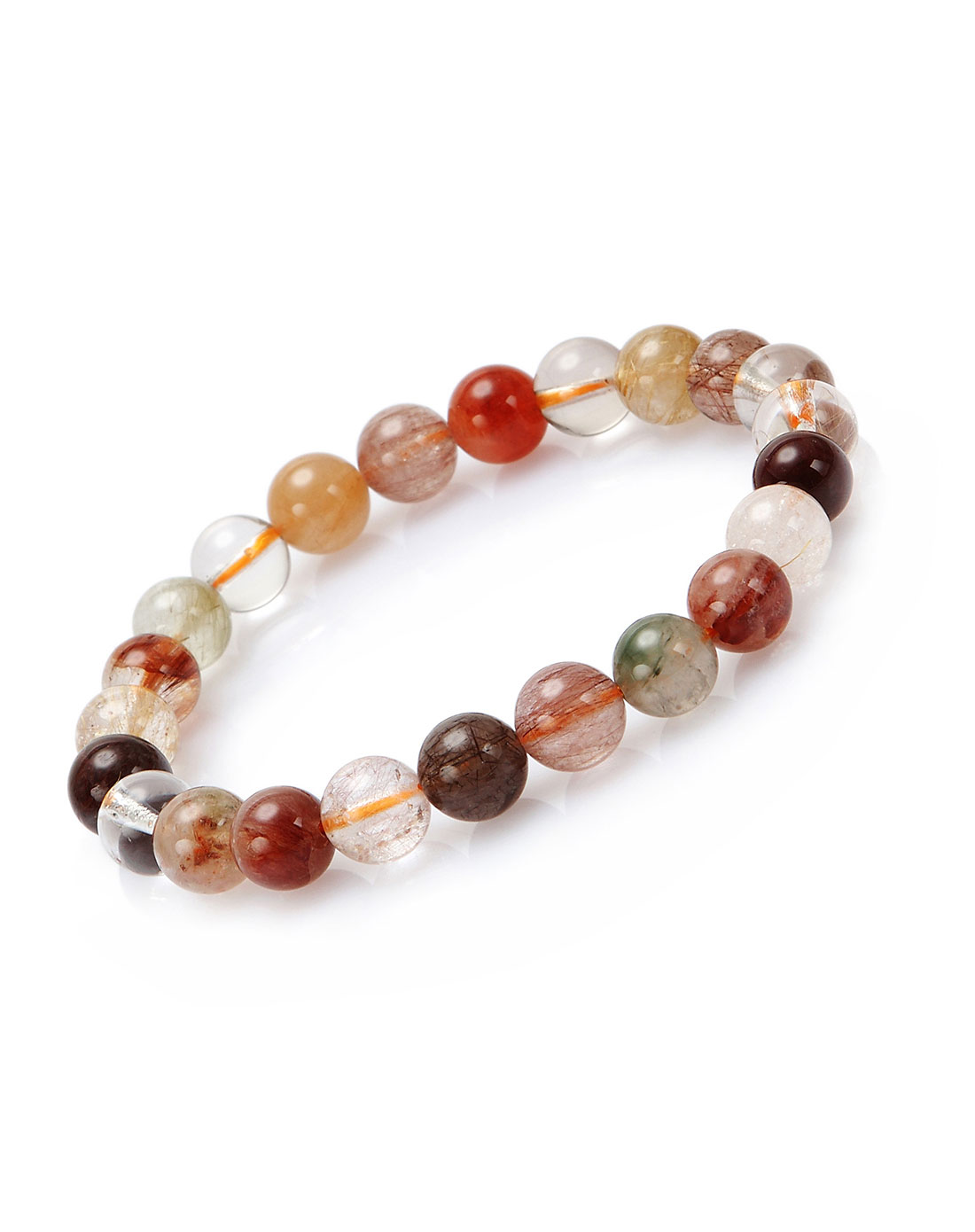 女款天然福禄寿水晶8mm圆珠手链