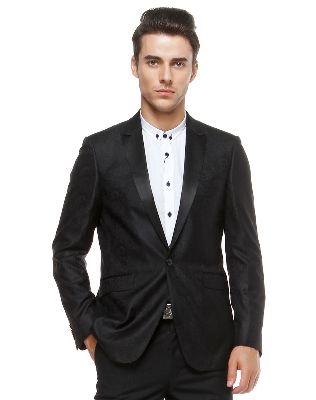 威斯康尼vskonne复古魅力黑色长袖西服913720312901_唯品会