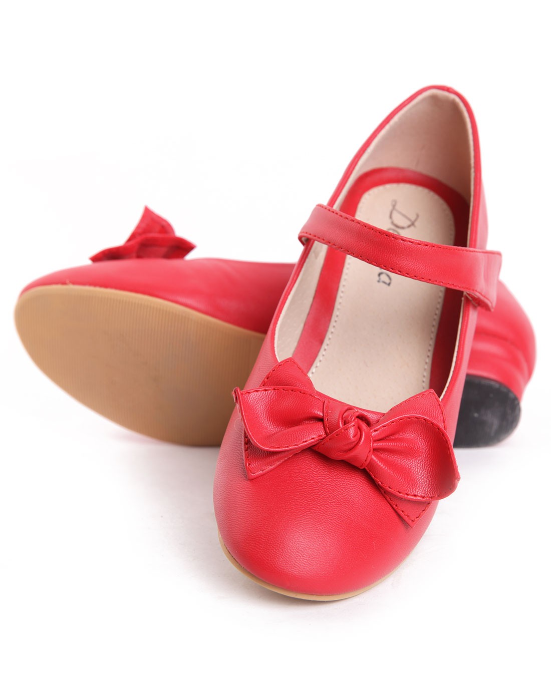 女童红色韩版公主单皮鞋