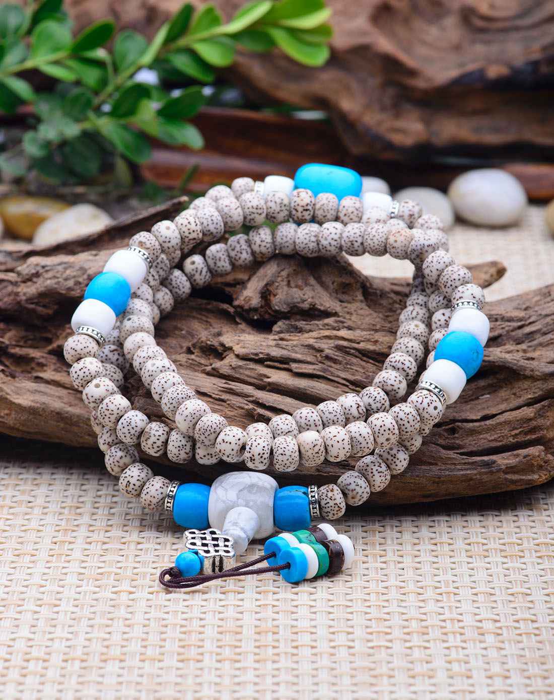 干磨正月星月菩提项链