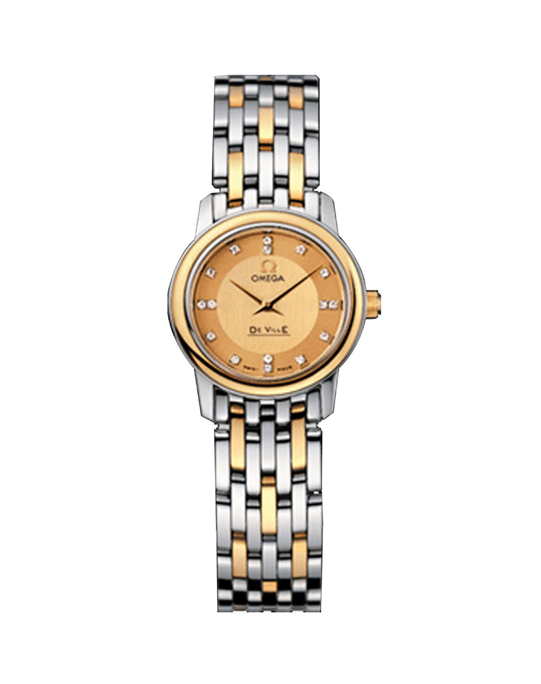omega 欧米茄 碟飞系列 钻石刻度 石英女表 4370.16.00