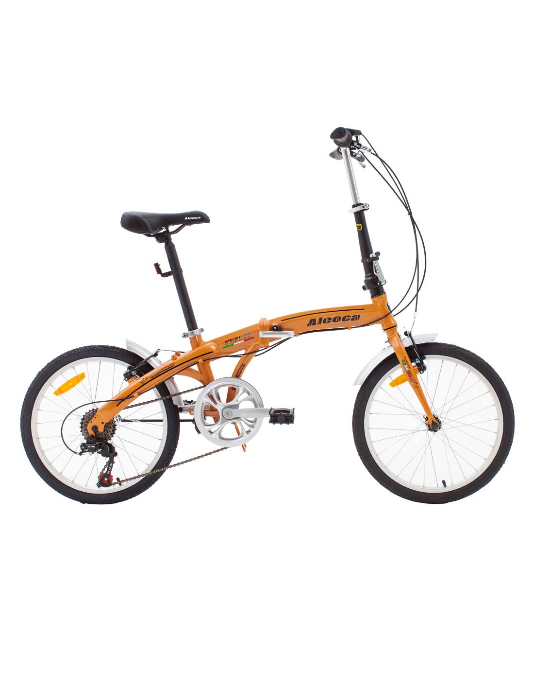 新加坡 橙色 20寸6速shimana变速海豚折叠车