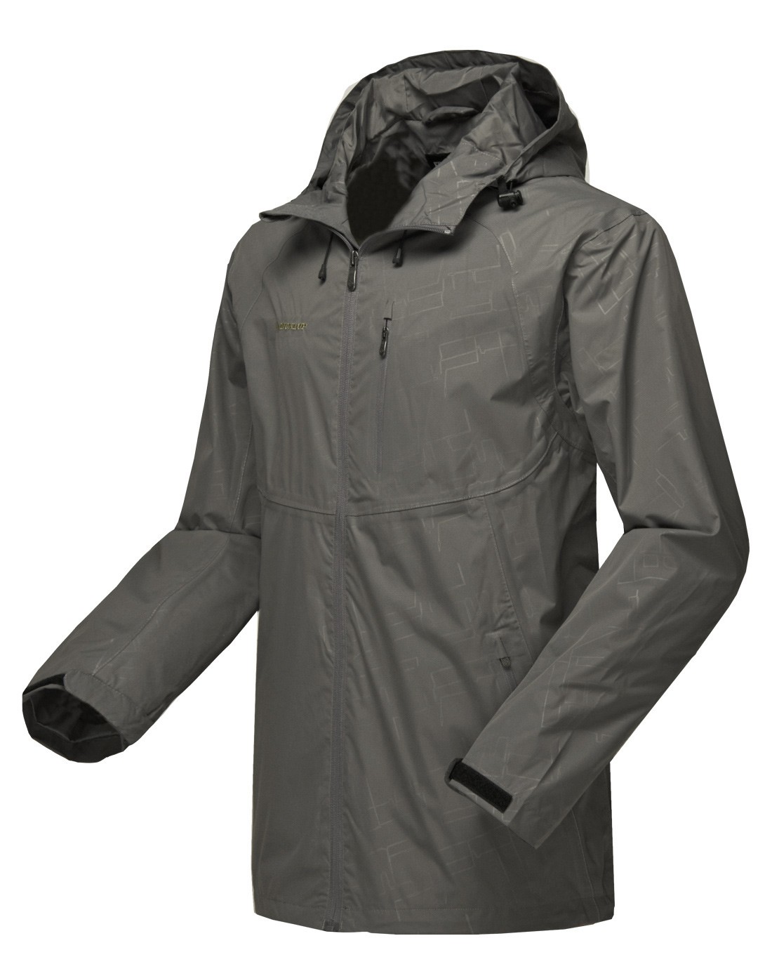 男款深铁灰单层冲锋衣 防水