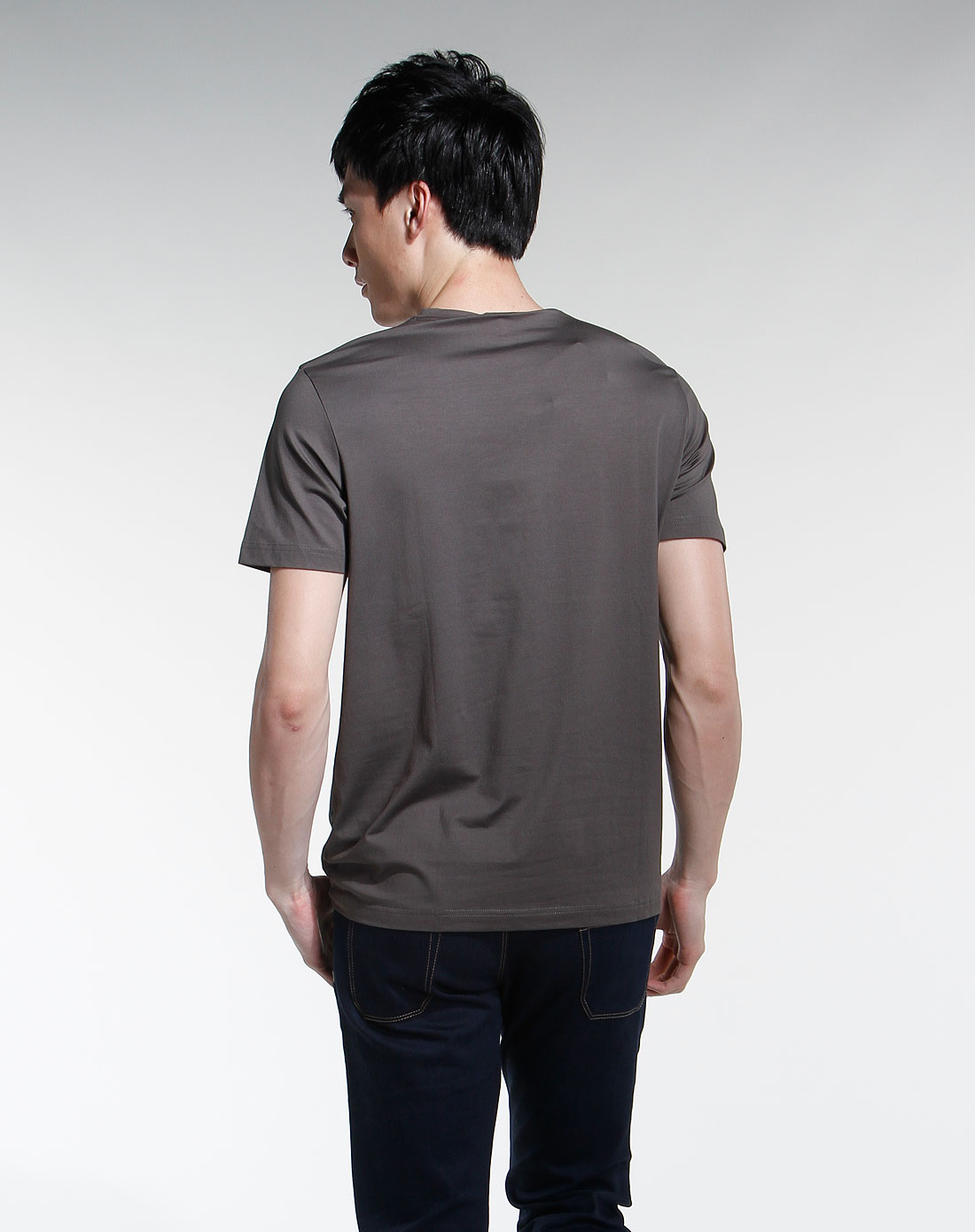 佛伦帝奴fllorinteno-褐色时尚印图短袖t恤