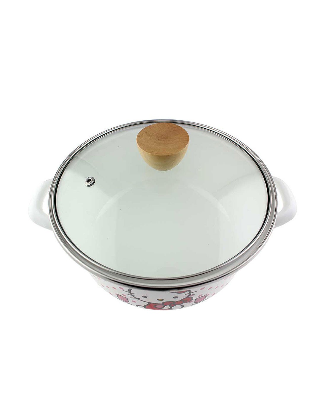 茄宝娜珐琅钢板包边双柄锅