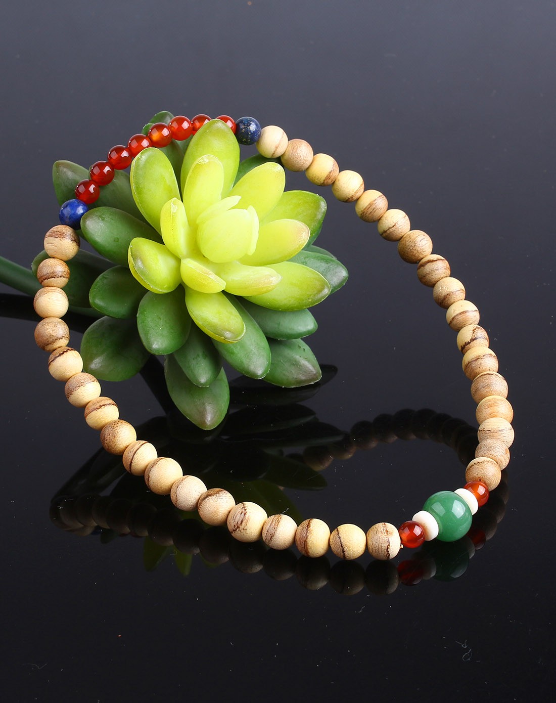 精选天然越南芽庄沉香串制花样手链