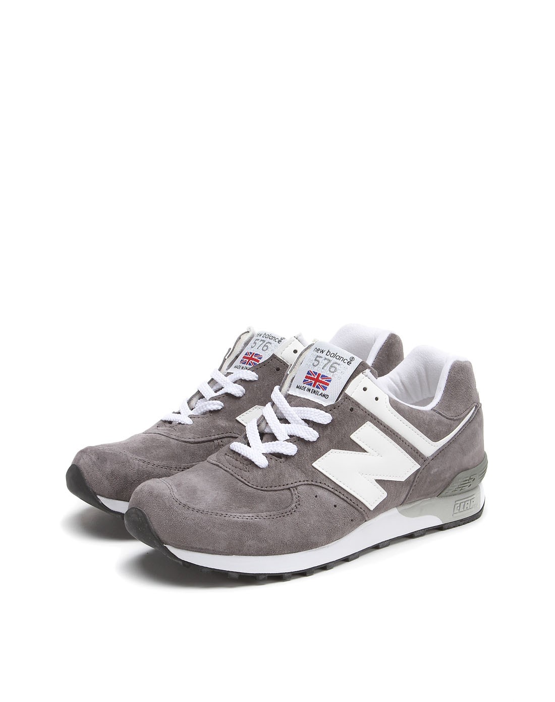 男款深灰色英产nb576经典绒面复古跑鞋