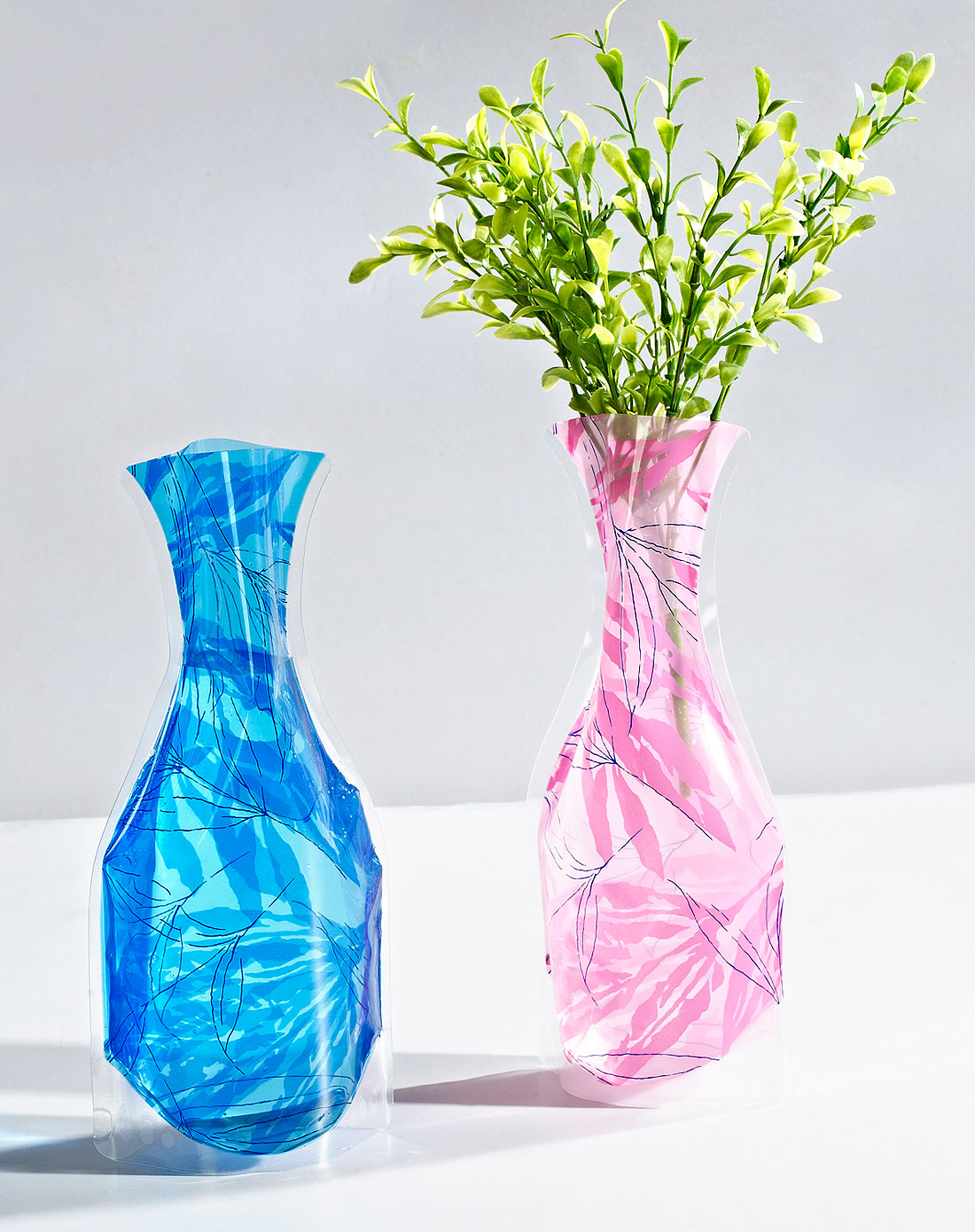 花卉时尚折叠塑料花瓶(温度)