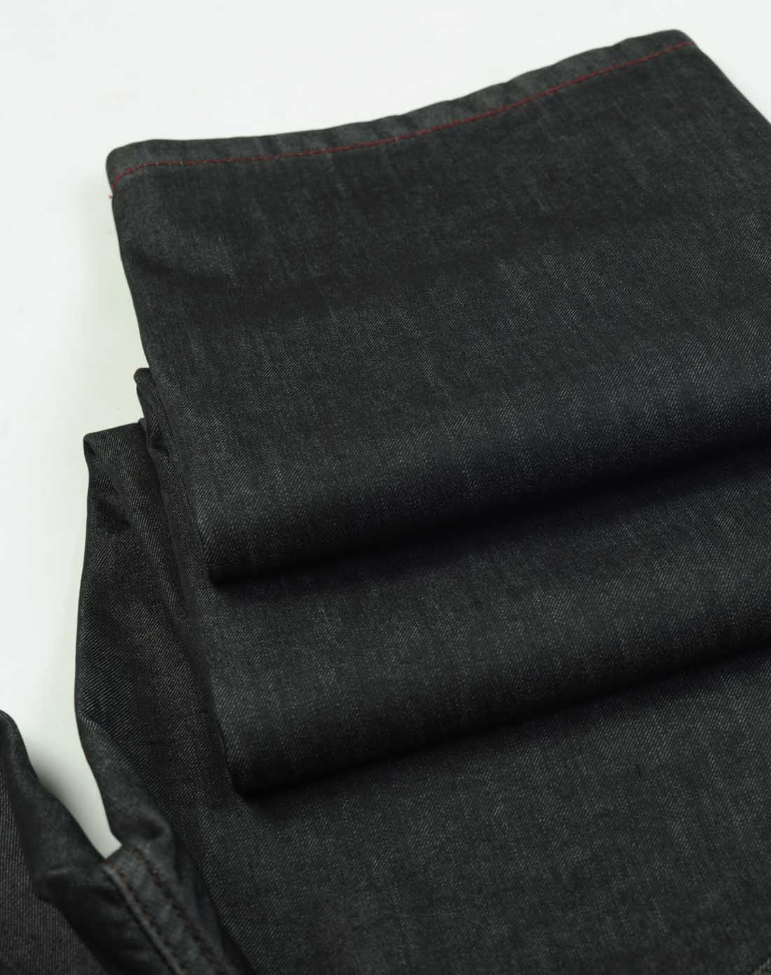 黑色暖感牛仔裤