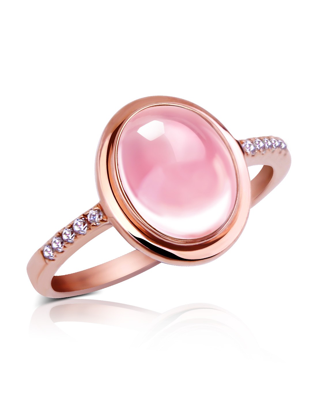 925银天然芙蓉石粉晶戒指