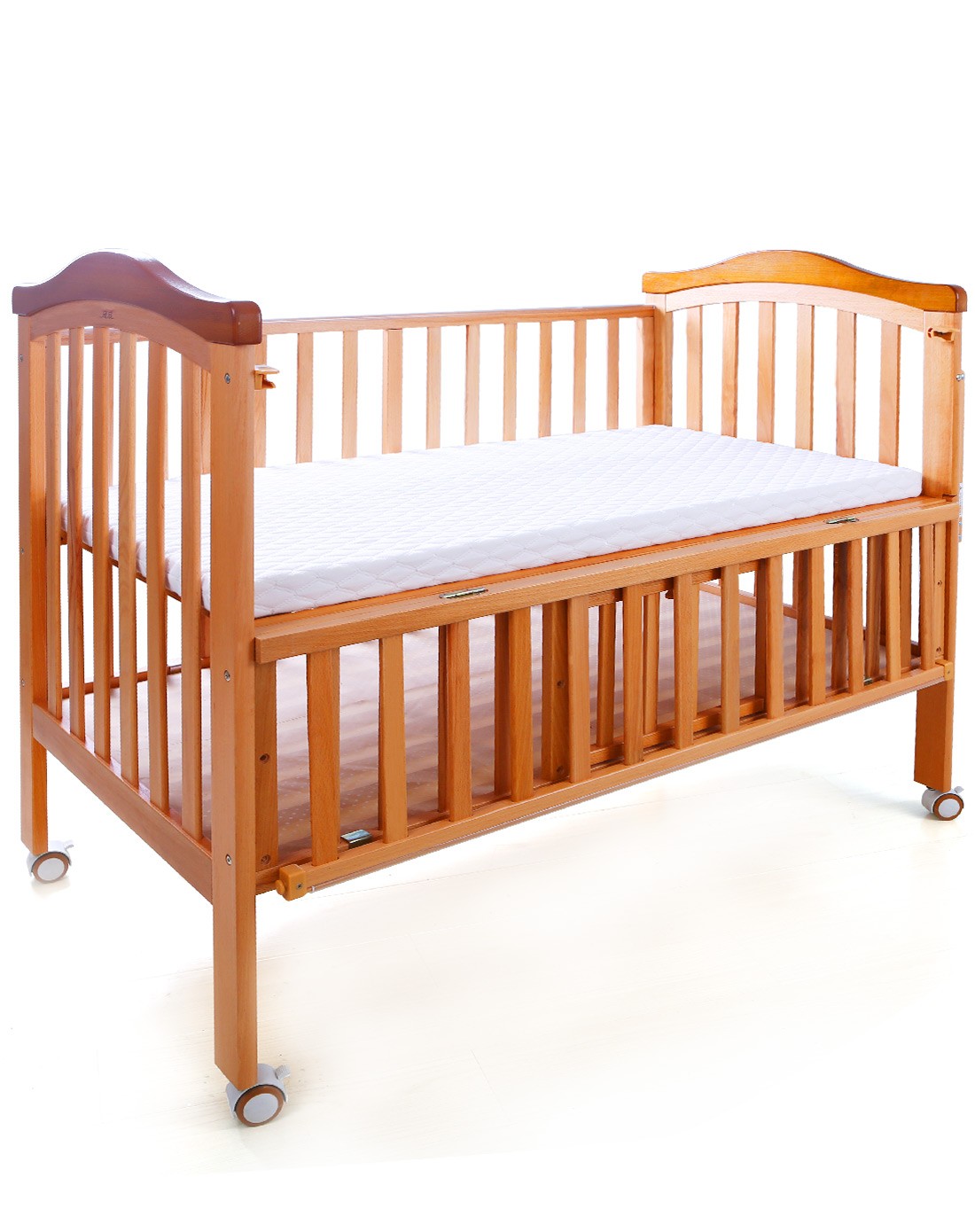 康威kidsway童床专场康威榉木婴儿床,床垫套餐 中式豪华榉木床120*64