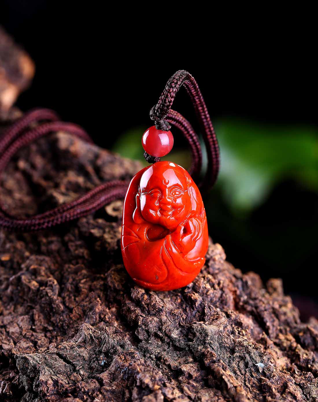 天然南红玛瑙挂件 正宗凉山柿子红 814