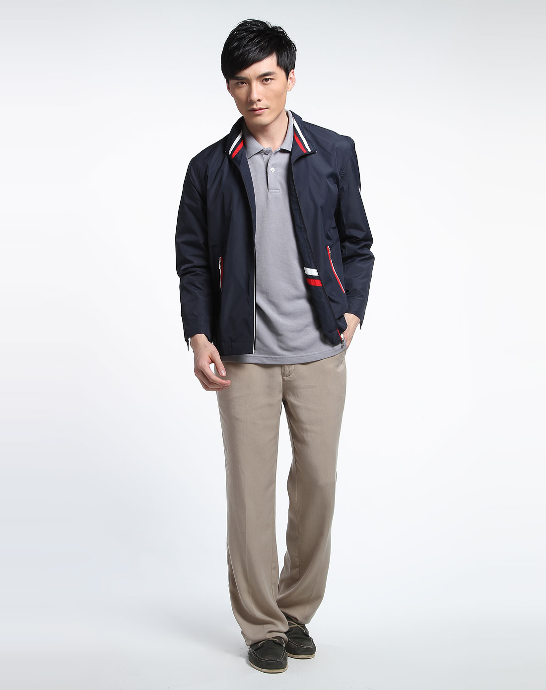 esprit golf深蓝色高尔夫运动长袖外套9105023a-深蓝_唯品会