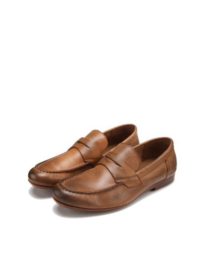 男款驼色简洁大方皮鞋