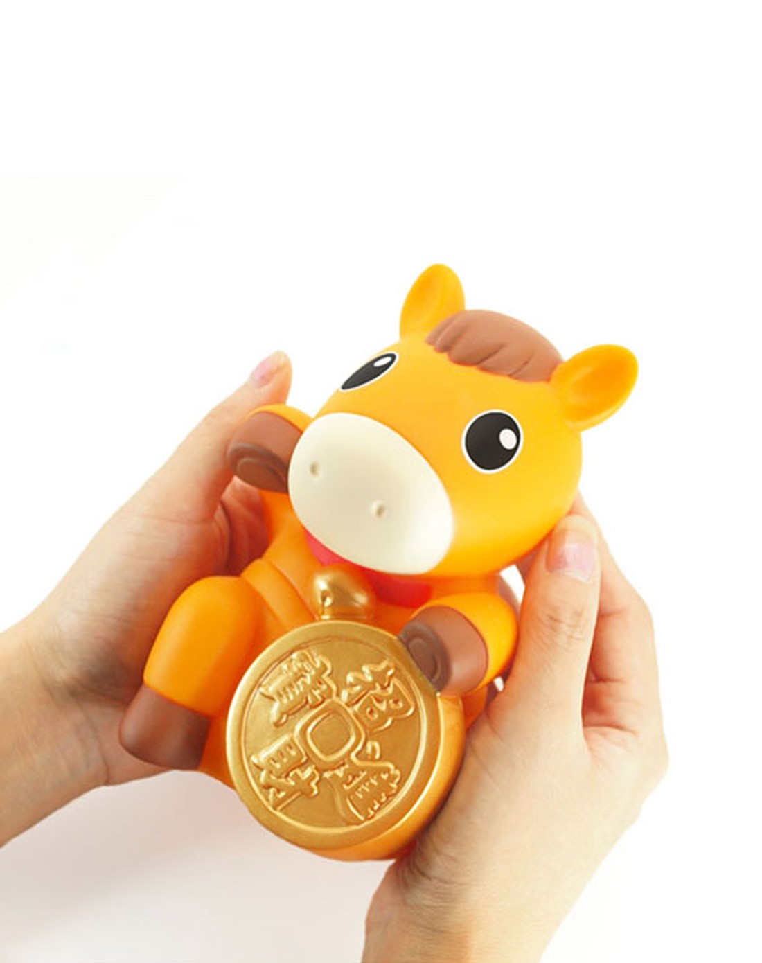 (黄色)可爱招财马存钱罐