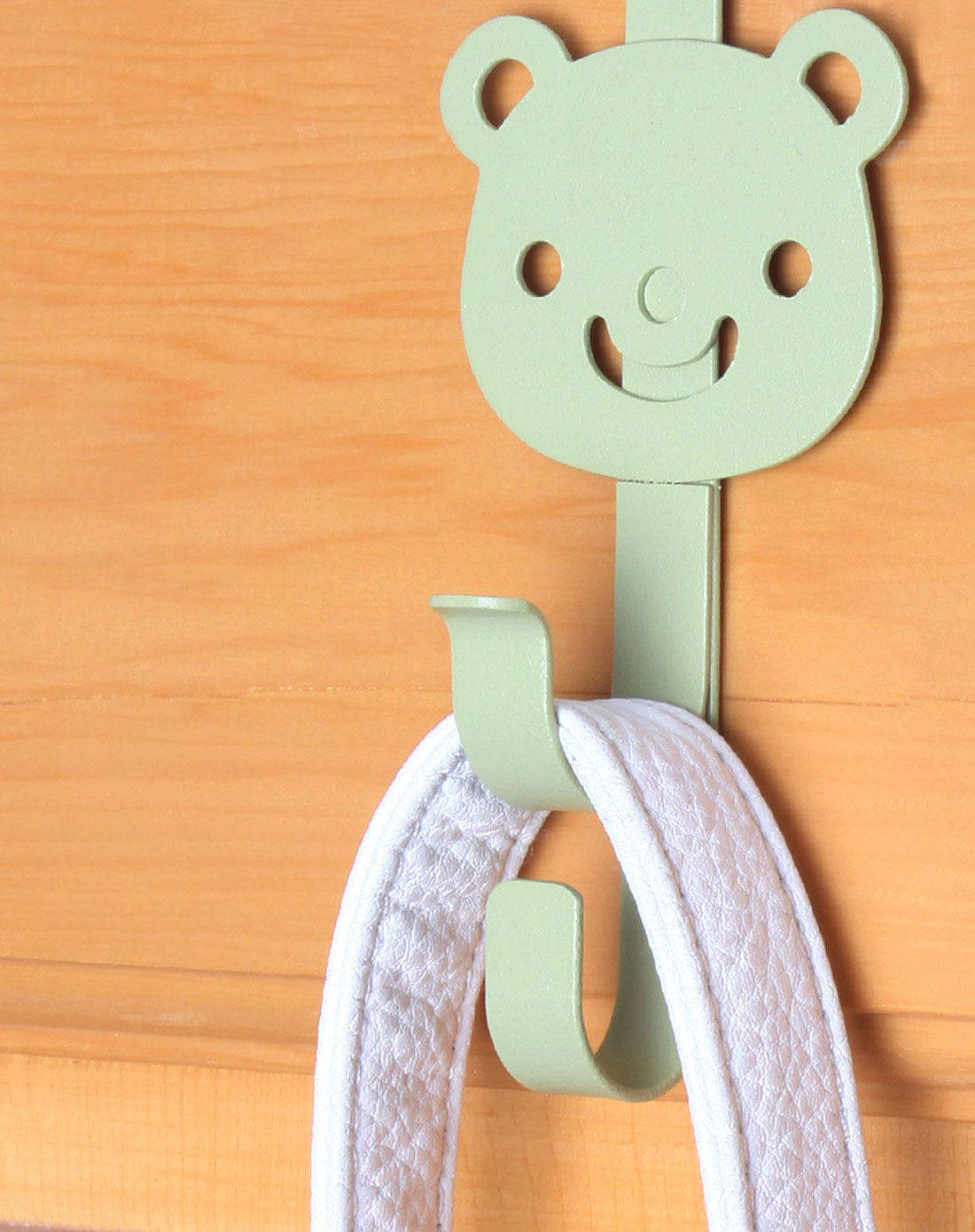 可爱熊门后小挂钩-草绿色