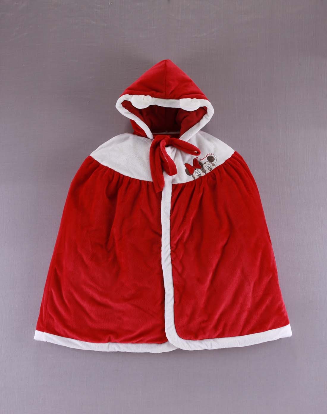 女童大红小画家海岛丝夹棉披风70*40cm