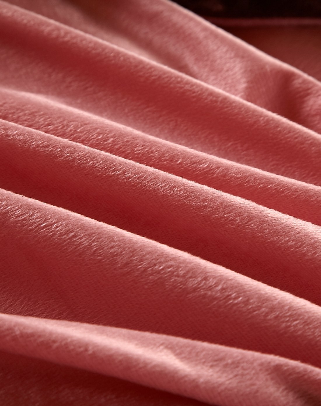 豆粉配酒红色天鹅绒纯色四件套1.8米床