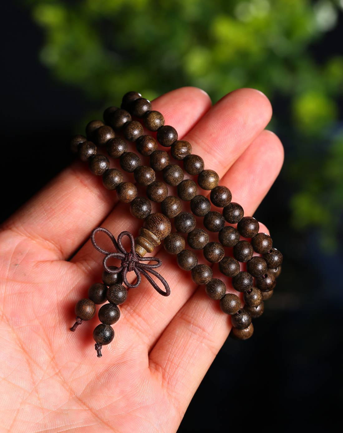 乌木阴沉木手链108颗6mm