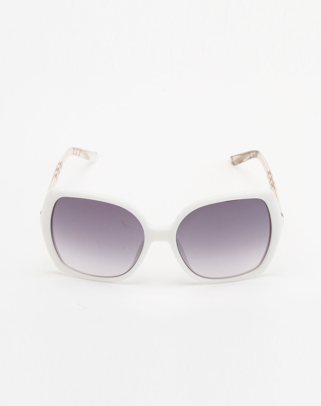 白色大圆框太阳眼镜