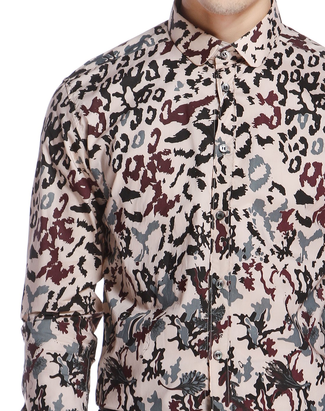 blackgateone67黑/绿色独特潮流长袖衬衫b30432447_唯品会