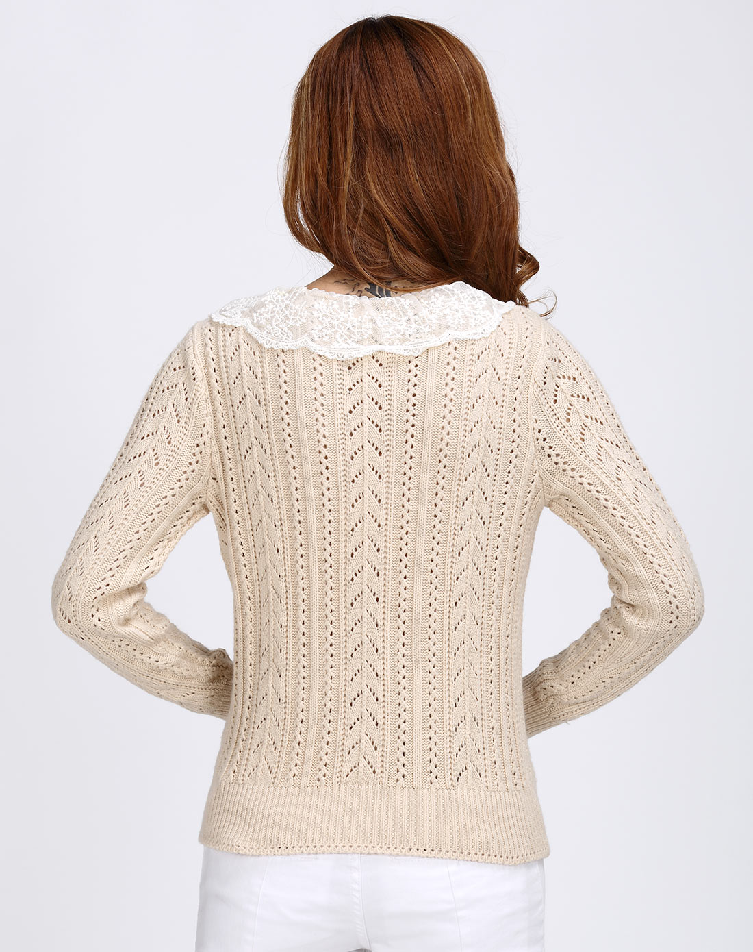 维斯凯viscap米白色俏丽公主长袖针织衫60539119213_唯品会