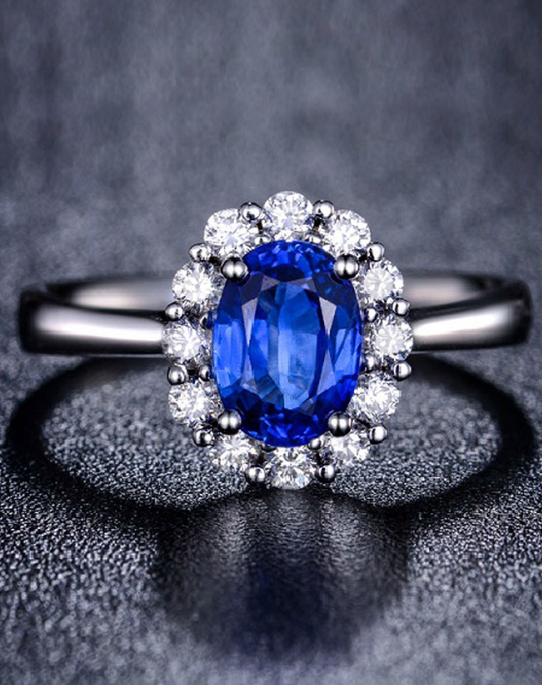 喜钻白18k金1.38克拉蓝宝石女戒r7043l_唯品会