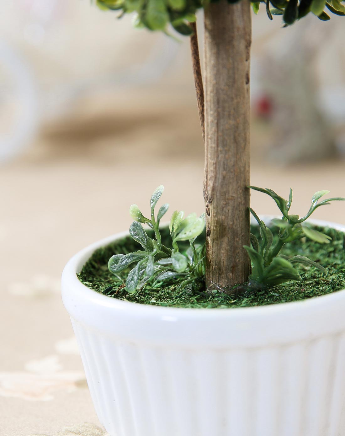 创意田园陶瓷仿真盆栽-幸运星