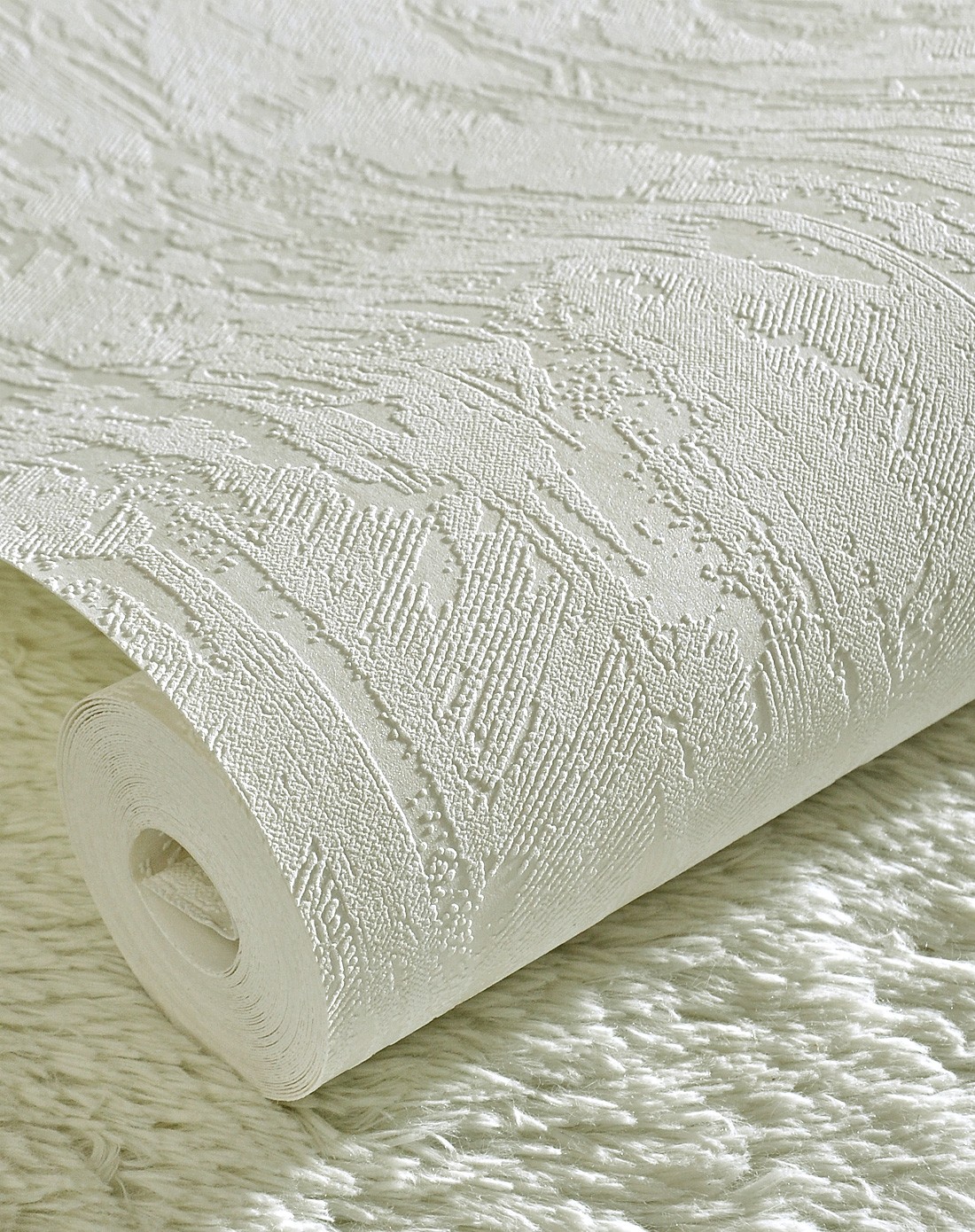 米白色3d立体硅藻泥素色简约卧室客厅墙纸