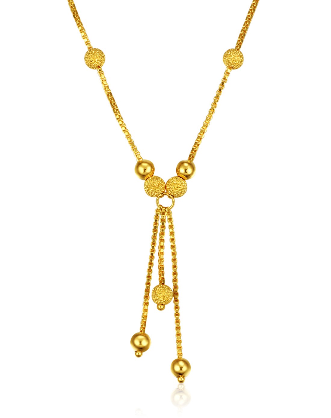 足金项链 长相思守9.9g