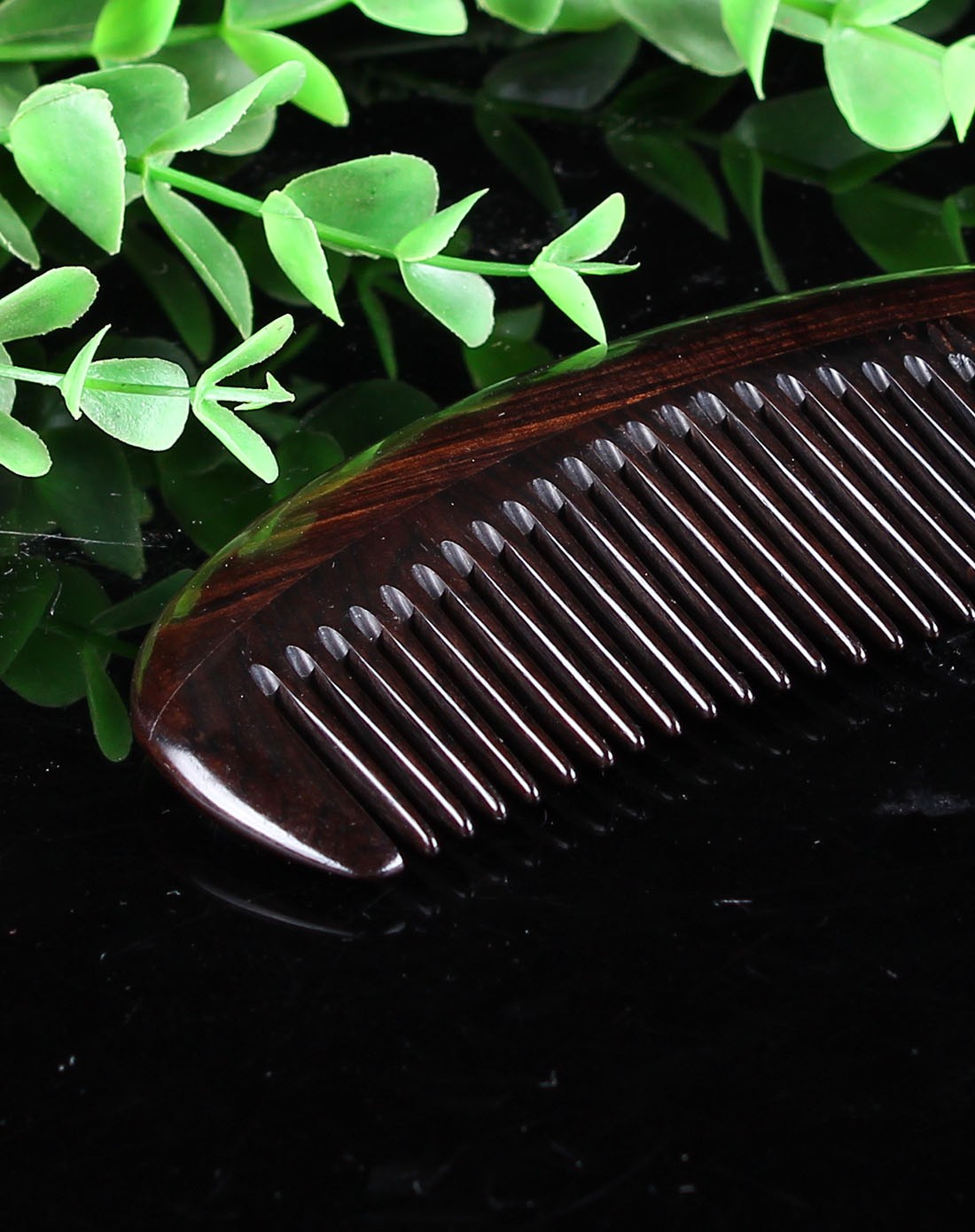 健康养生系列之手工非洲黑檀木淑女宽齿梳