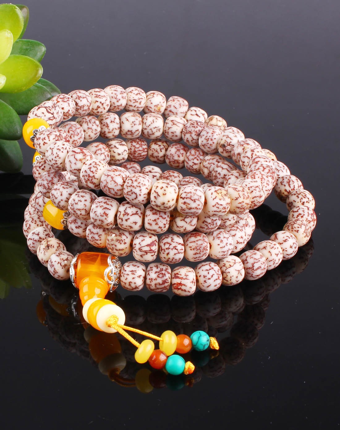 天然血丝菩提筒珠手串