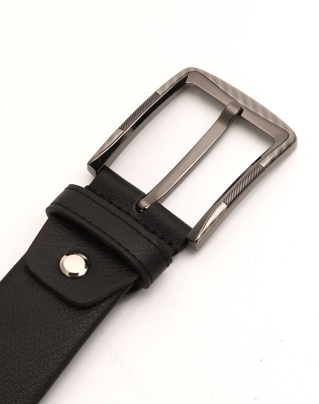 男士黑色商务休闲针扣皮带