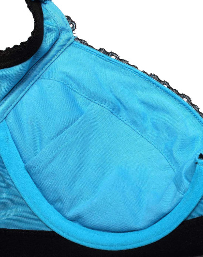 爱黛love esteem内衣专场孔雀蓝性感花纹磁石聚拢3/4厚杯文胸ad106a2