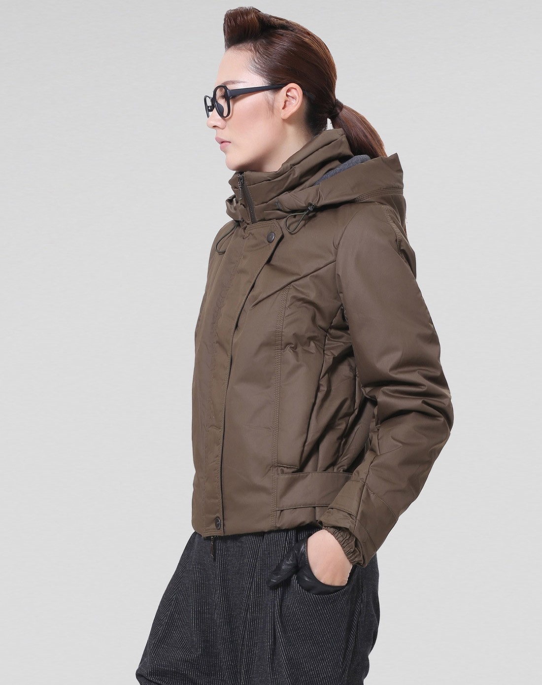 希色myscissors 军绿短款棉衣