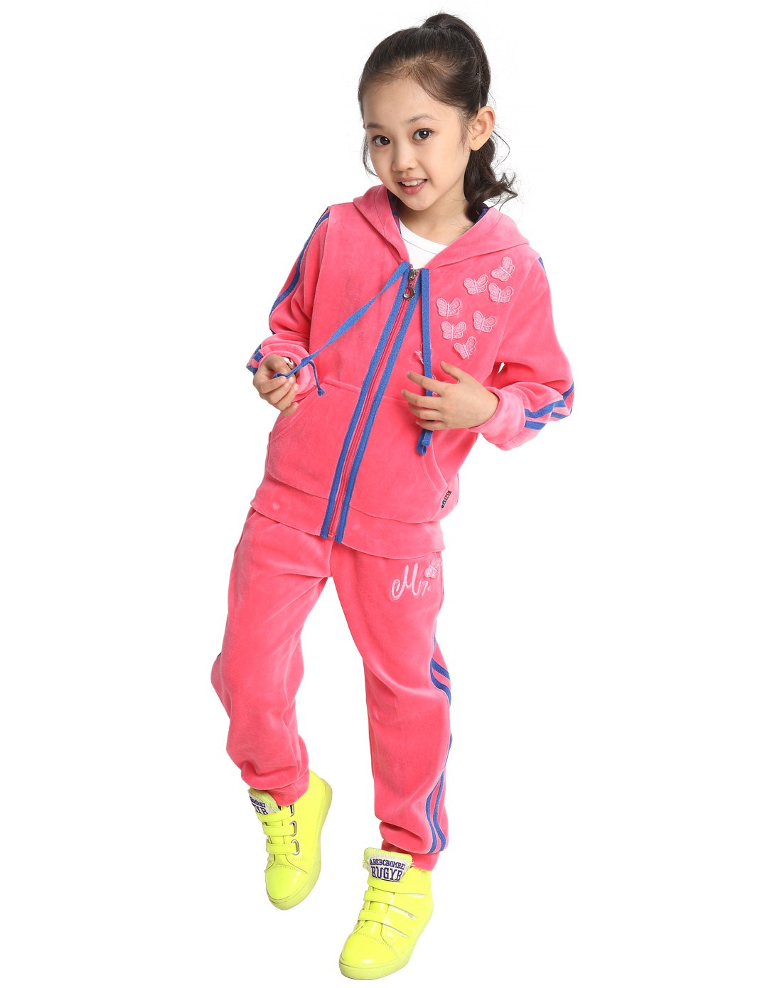 女童西瓜红色儿童运动服