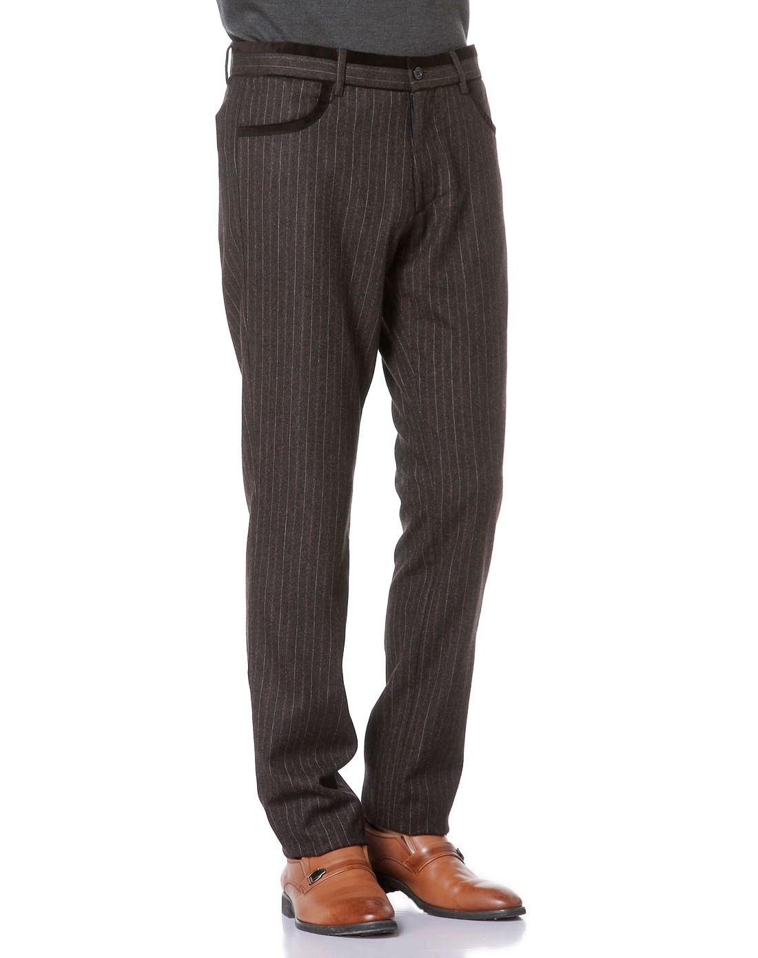 男士休闲咖啡色西裤