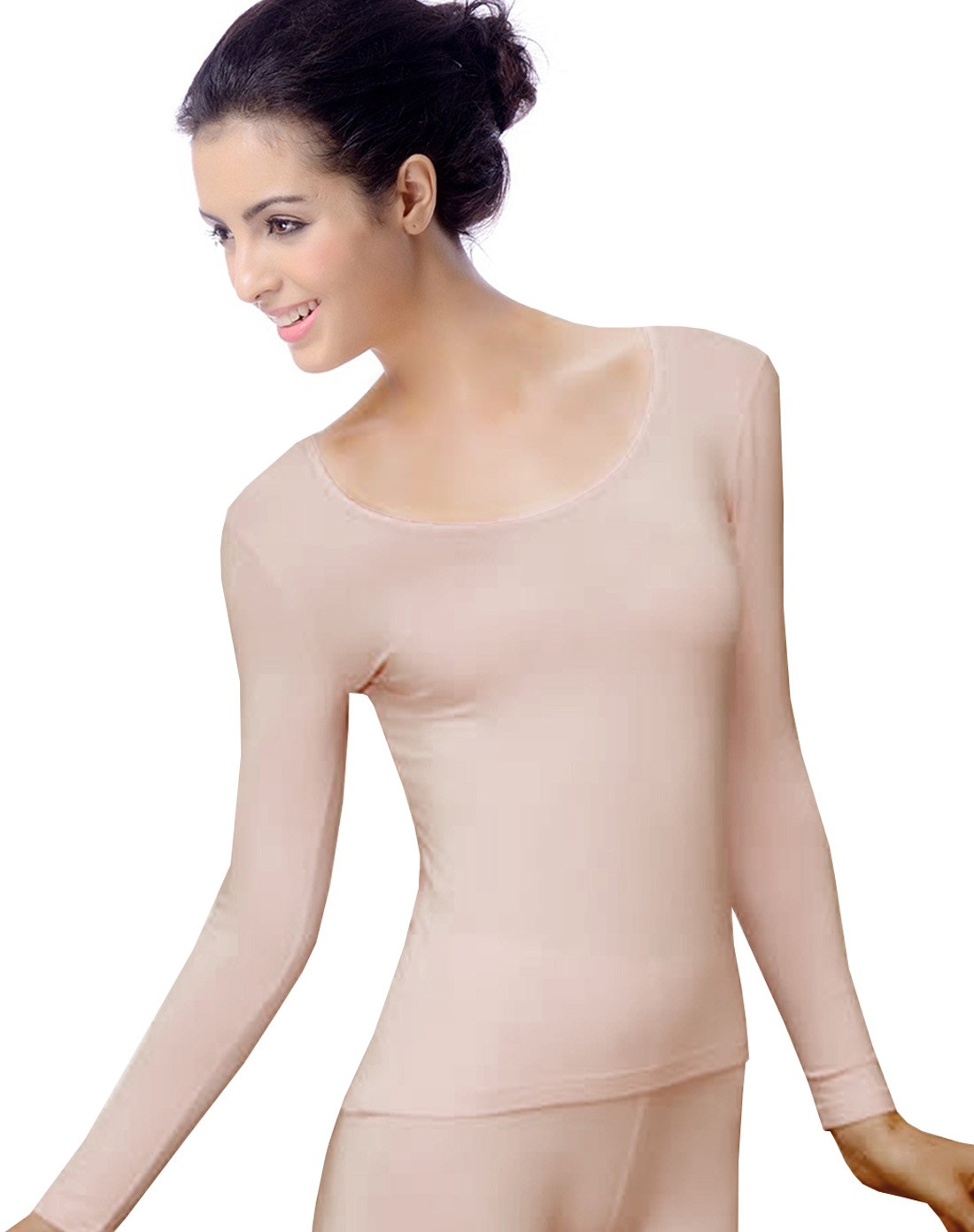 轻缕锦音肤色蝉羽恒温超薄塑身美体保暖内衣