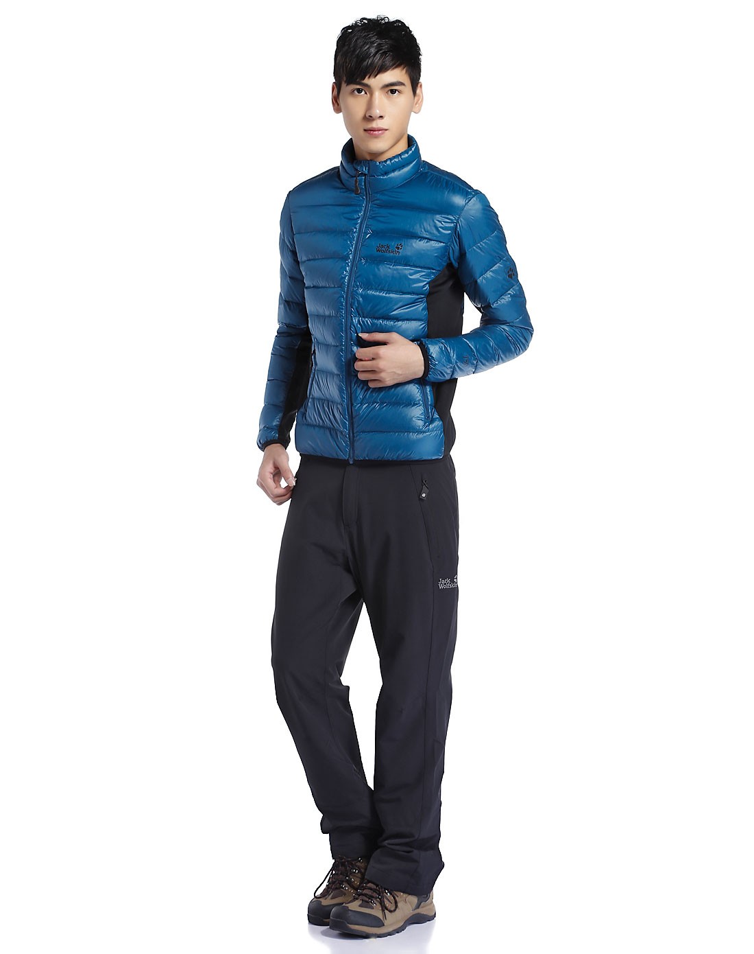 最后约惠-男装鞋配专场男款摩洛哥蓝色长袖羽绒服 舒适保暖蓬松