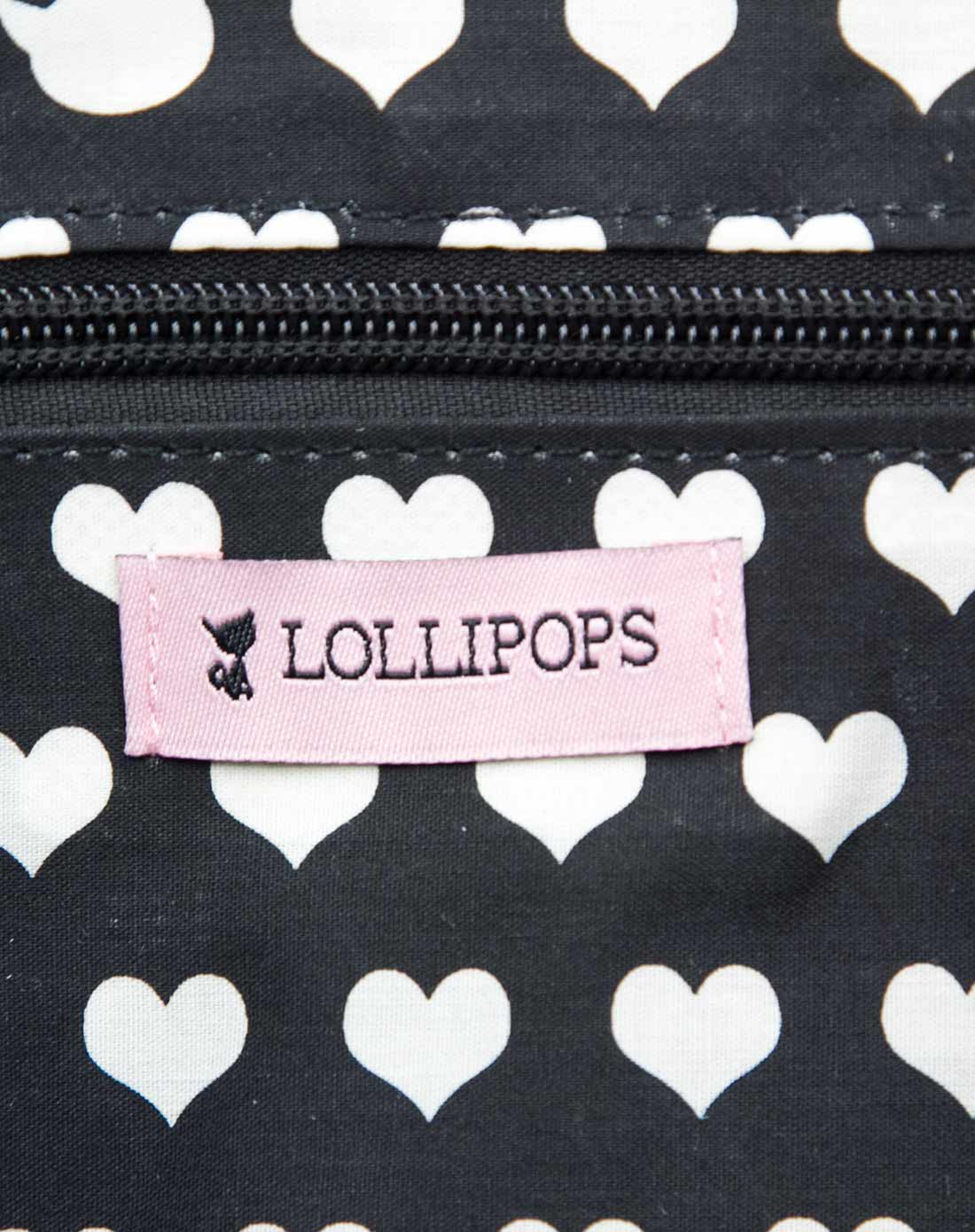 法国明星潮牌lollipops2014年新款黑色时尚亮皮手提单肩包