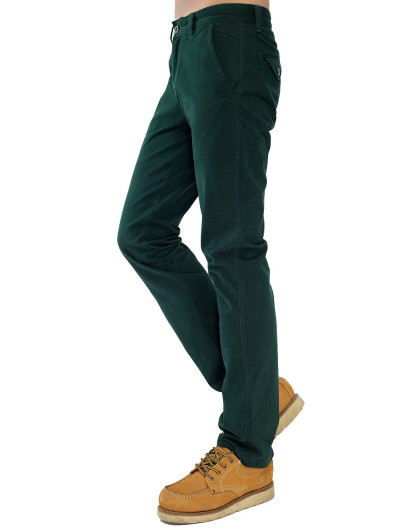 男装橄榄绿基本多色修身小脚休闲长裤