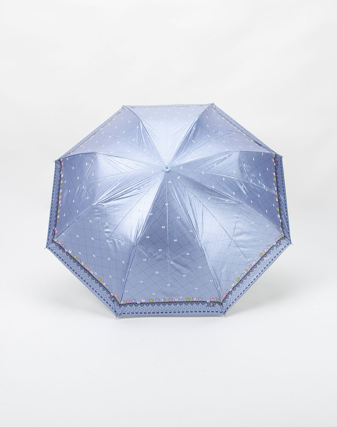 粉蓝色时尚二折伞