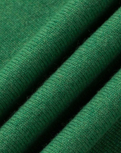 女士香草绿圆领羊绒衫