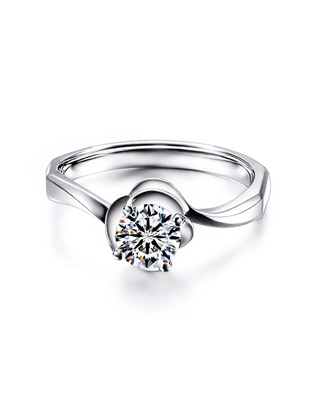 克徕帝crd珠宝专场-钻石18k金钻石女戒婚戒钻戒心跳约40分